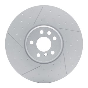 BMW M440i Brake Rotor (1) - Left Front - R1 Concepts - Dimpled & Slotted - `20-`25